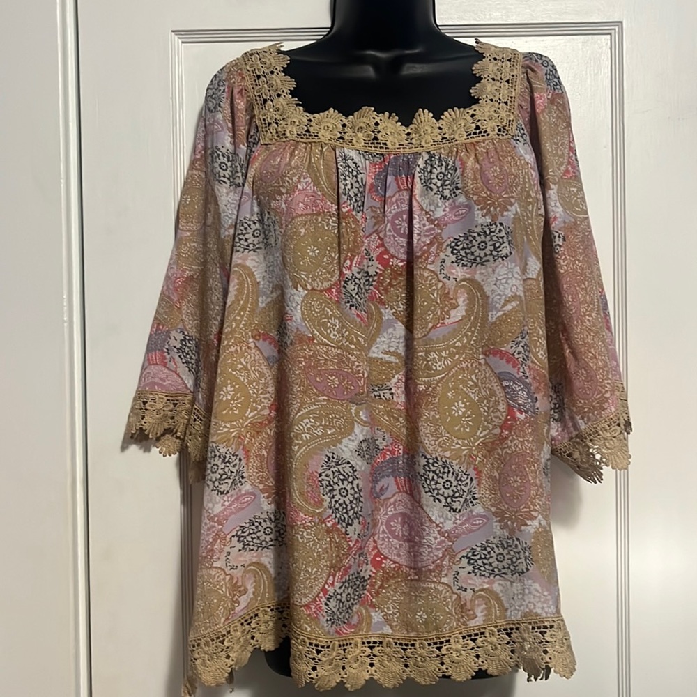 Zac & Rachel Women’s Boho Top XL